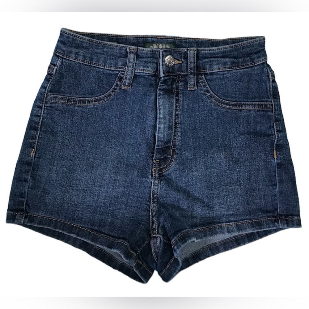 Wild Fable Highest Rise Jean Shorts Dark Wash Denim 2 Back Pockets Size 2/26R